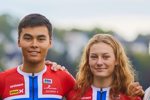 Sakarias Koller Løland og Natalie Irene Midtsveen fra Ringerike SK 