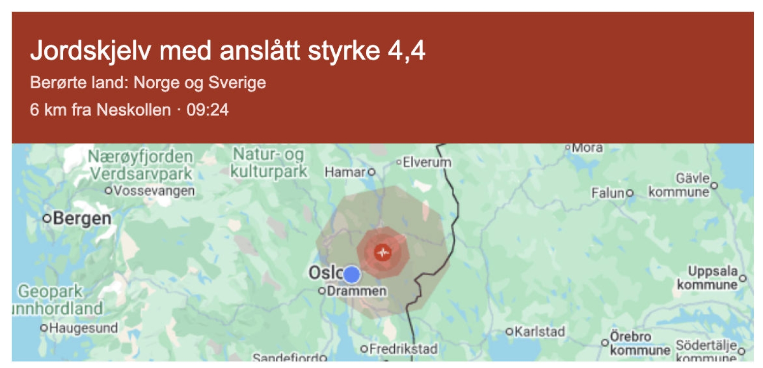 Hørte du jordskjelvet?