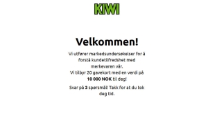 Falsk KIWI-konkurranse lokker med gavekort på 10.000 kroner
