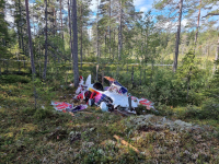 To menn fra Toten omkom da et mindre fly styrtet sør for Reinsvoll flyplass i Vestre Toten mandag kveld. En av mennene som omkom, hadde fått flyturen i bryllupsgave.