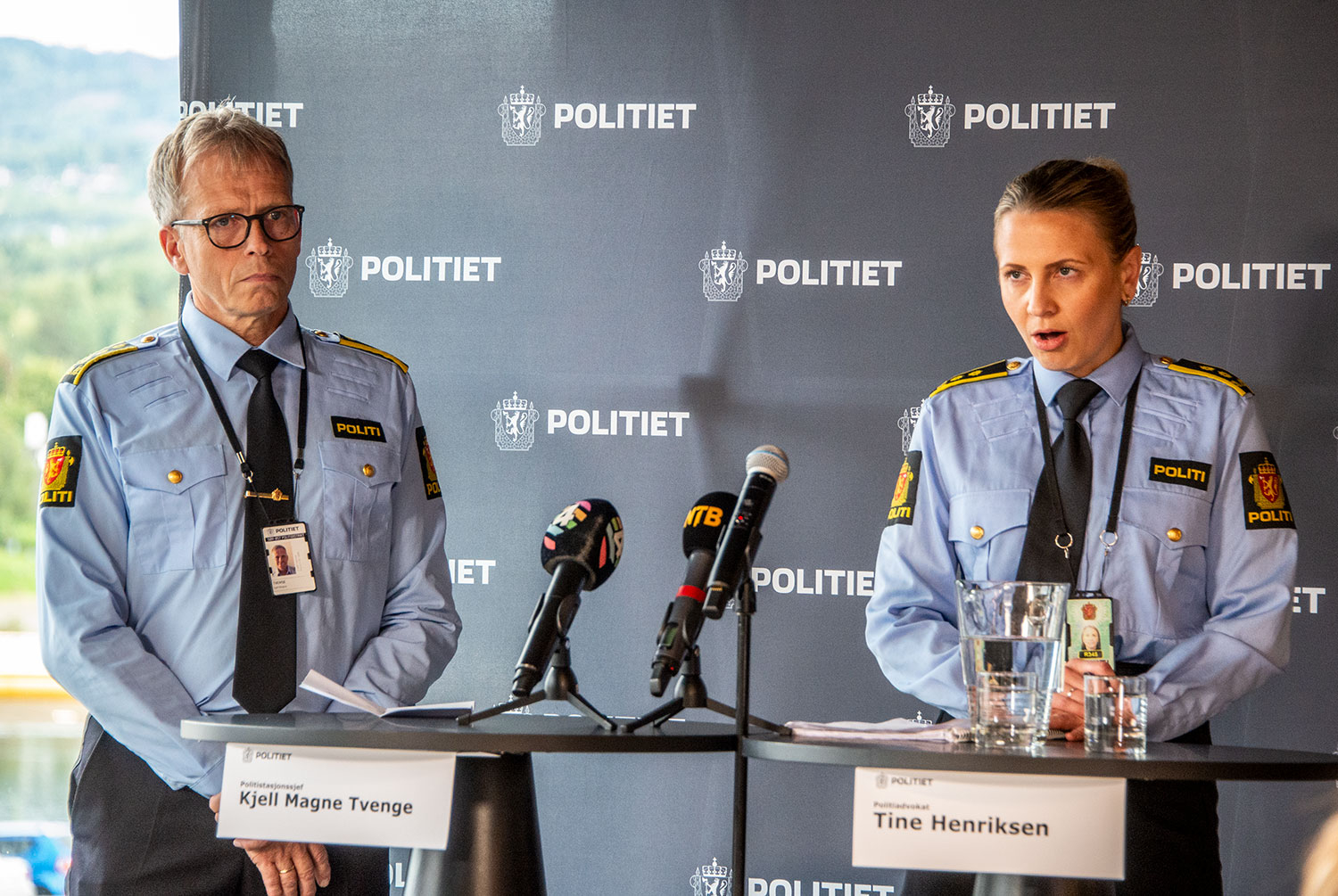 Politistasjonssjef Kjell Magne Tvenge og politiadvokat Trine Henriksen